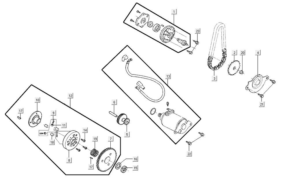 pompe à huile de démarrage AGILITY 16+ 4T 200i Matt Metallic Silver