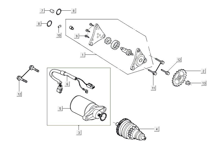 Démarreur Kymco Agility 16'+ 4 temps injection euro4 bleu mat
