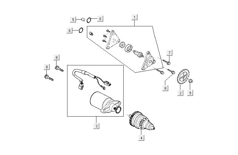 Démarreur Kymco Agility FR 12