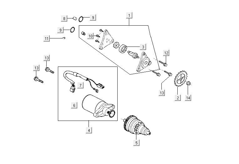 Démarreur Kymco Carry injection 4 temps euro4 blanc