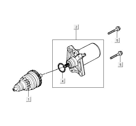 Démarreur Kymco ZX 2t ac argent-orange