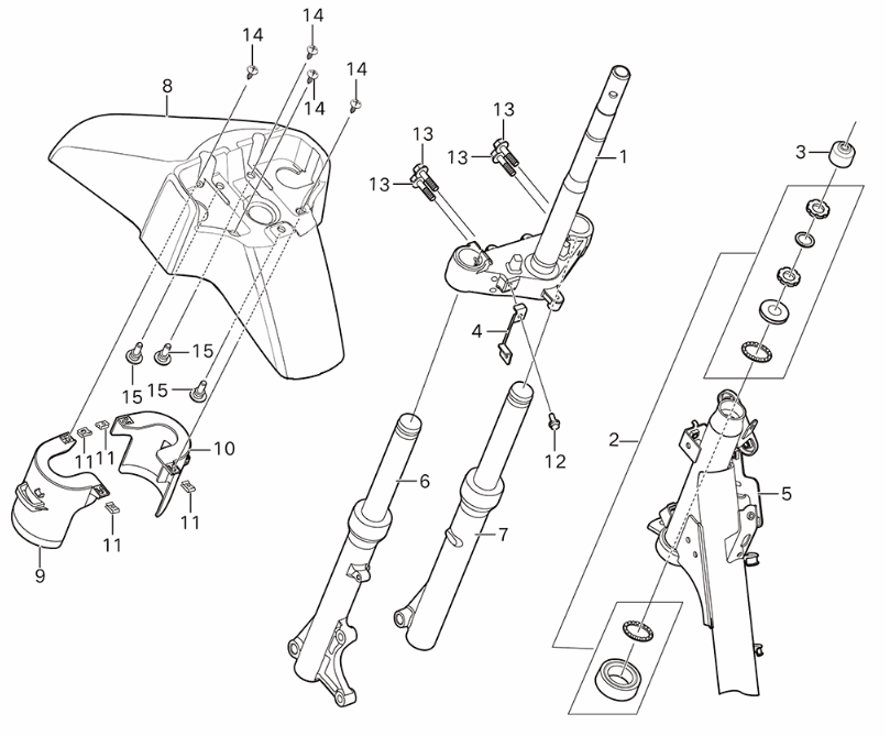 Amortisseurs vocaux de direction avant Yadea Voltguard
