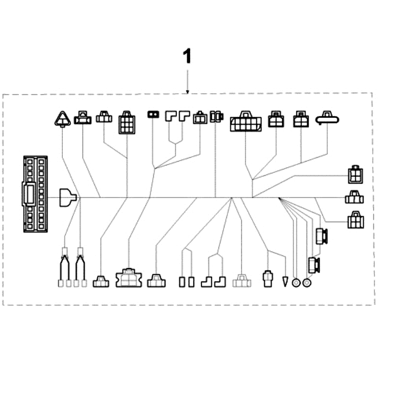Faisceau de câbles Kokusan CDI Peugeot New Vivacity 2 temps bleu foncé