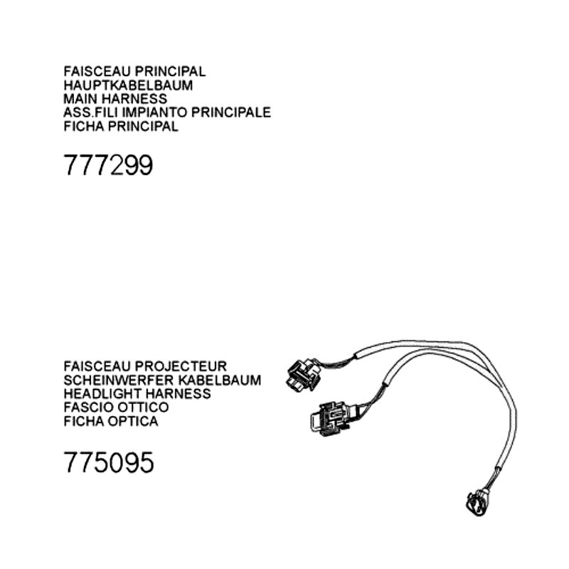 Faisceau de câbles Peugeot Speedfight 3 4 temps bleu