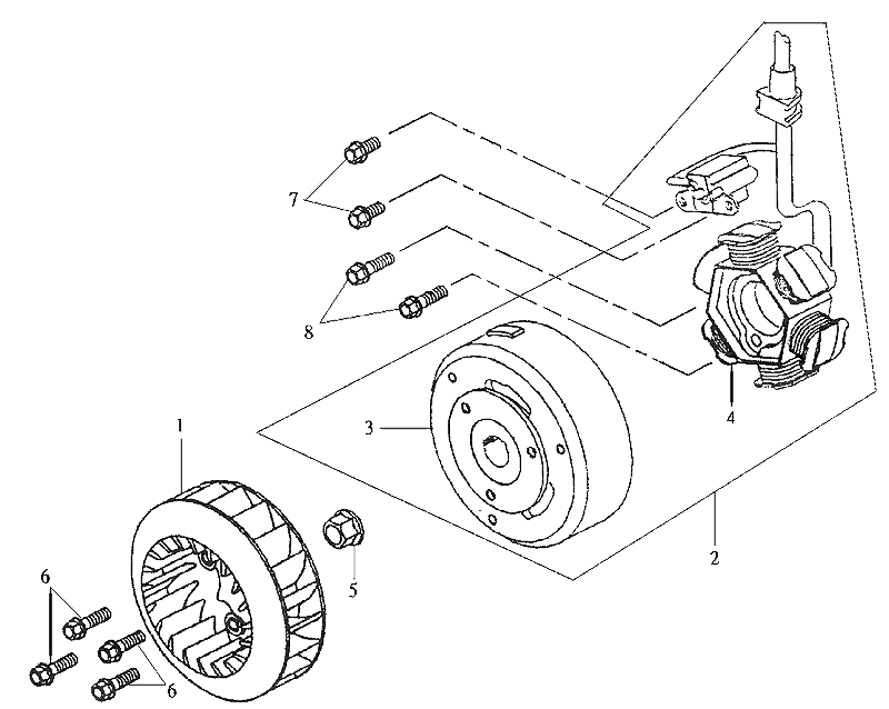 Ancre étoile Flywheel Sym DD50 bleu
