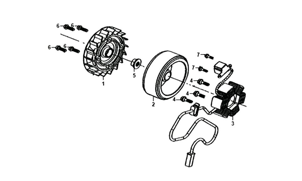 Volant d'inertie étoile Sym Jet 14