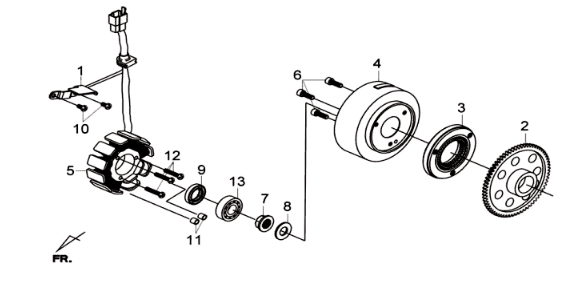 Ancrage/volant en étoile Sym Joymax 300I ABS E3 2014-2016