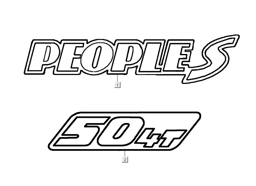 stickers transferts Kymco People S 4 temps diamant noir