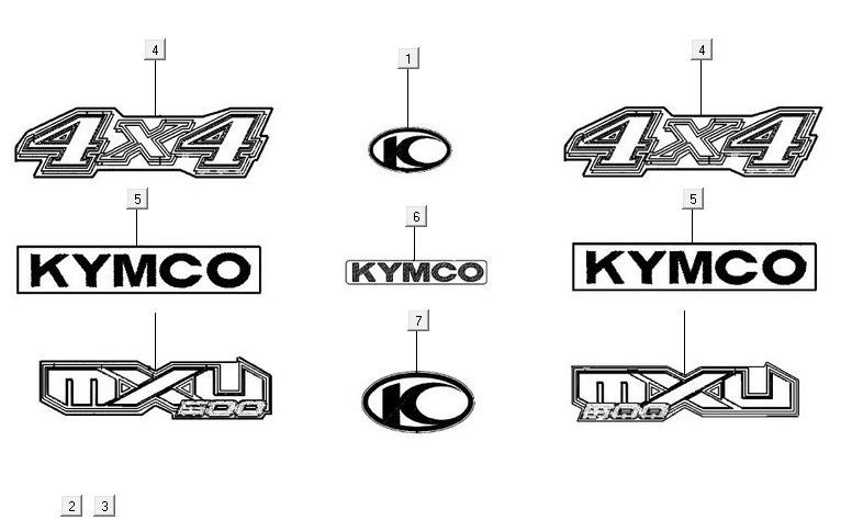 Emblèmes – Autocollants – Logo Kymco MXU 50 2T AC