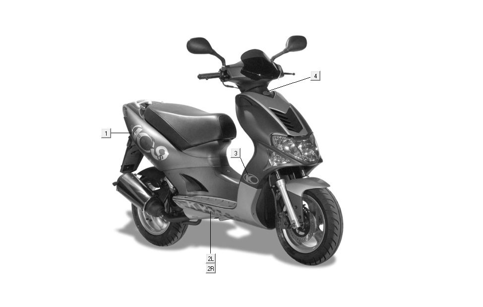 stickers Kymco Super9 AC 2 temps nm jaune - noir