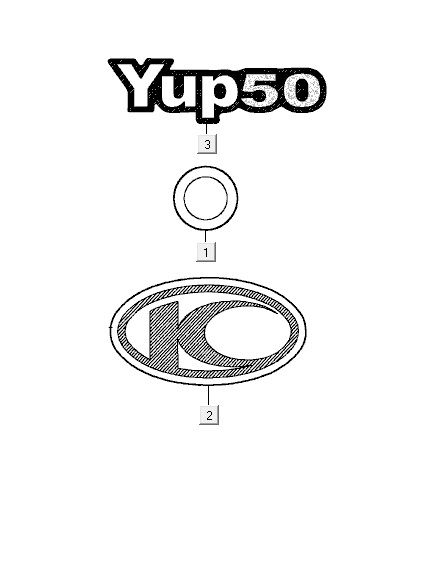 Stickers Kymco Yup 2t ac bleu