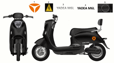Autocollants Yadea M6L
