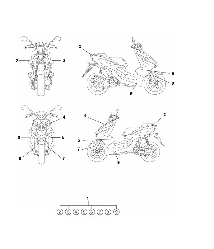 Autocollants Yamaha Aerox 4 temps 2014