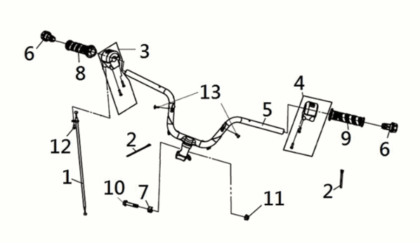 STRG. handle comp Sym Joymax Z 125i E5 2022