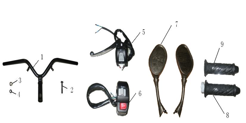 Rétroviseurs de direction Turbo Cx-50 4 temps