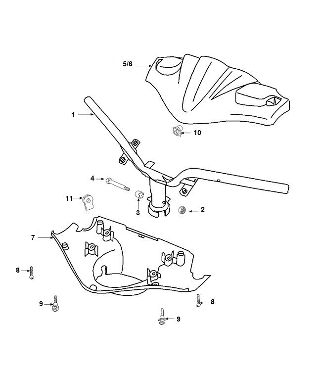 Volant Peugeot Speedfight 2 AC E2 2 temps