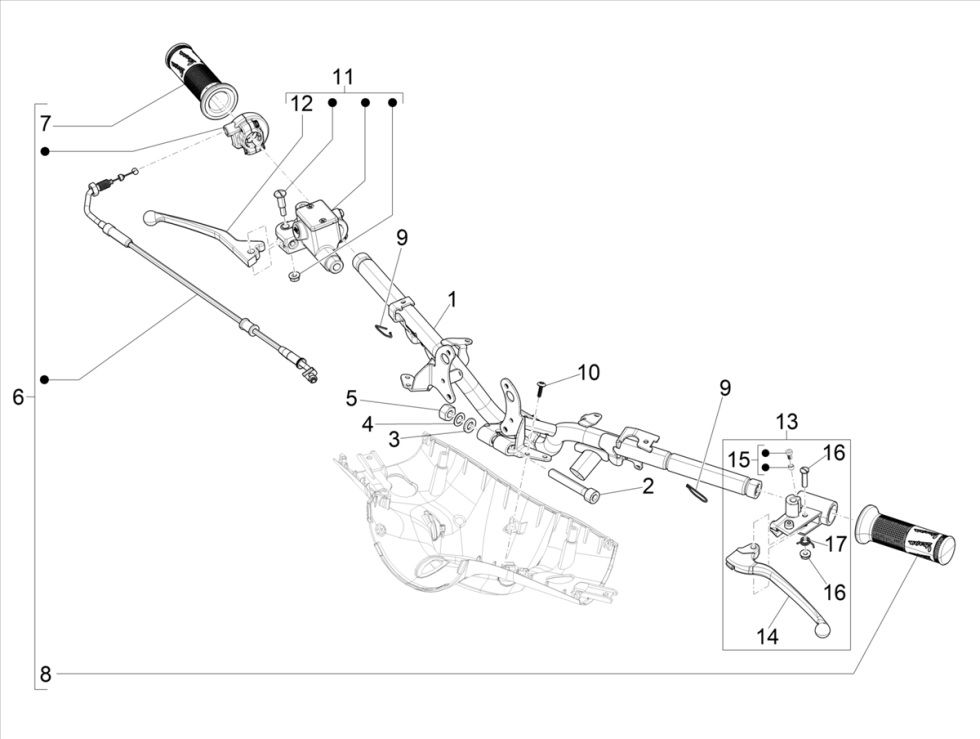 Volant Vespa Primavera 4 temps 3V (injection euro5 IGET)