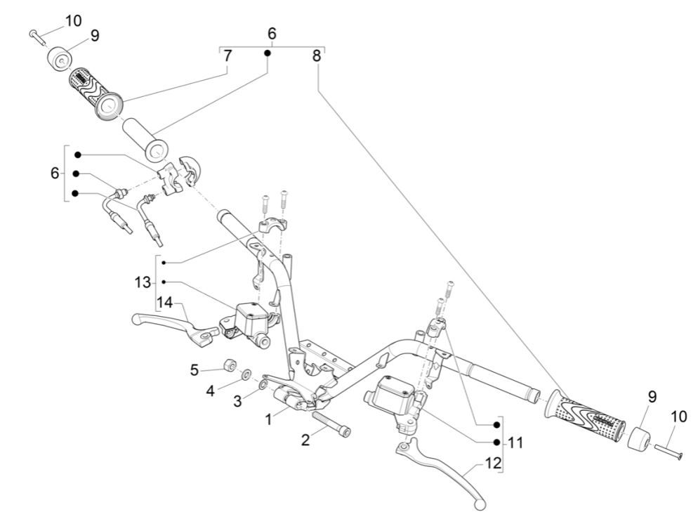 Volant - Pompes de frein Piaggio MP3 300 HPE/300 HPE SPORT E5 ABS 2020-2022 (EMEA)