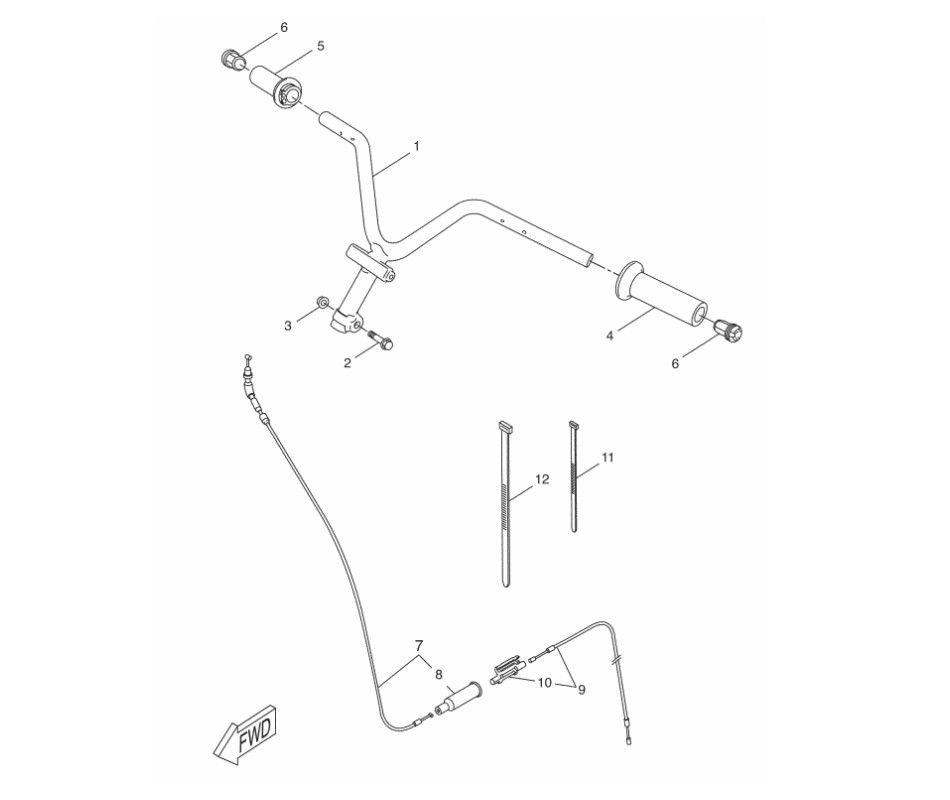 Guidon Yamaha Aerox 2 temps 2013