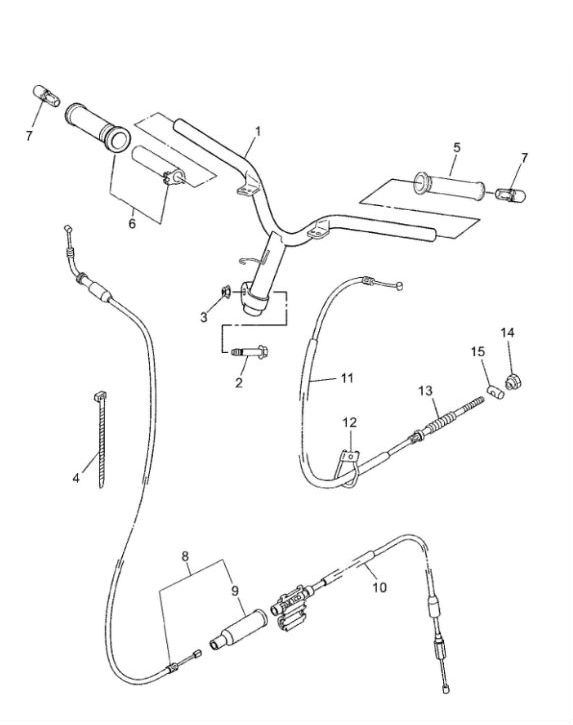 Guidon Yamaha Jog-R LC 2 temps
