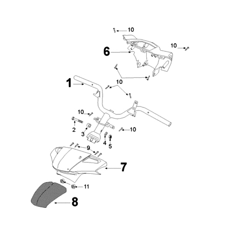 Coude de direction Peugeot Kisbee cassis euro4