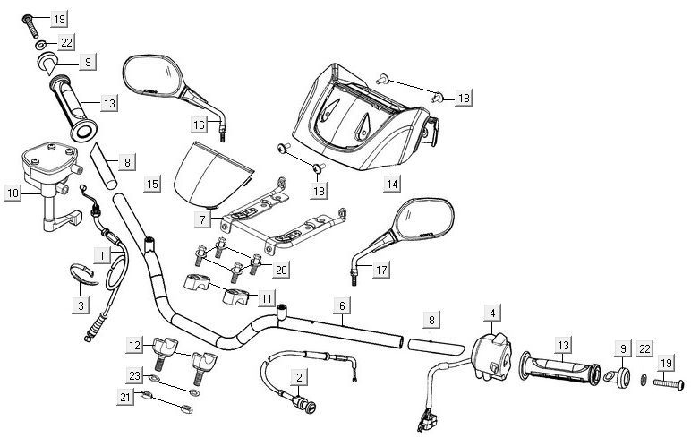 Pièces de direction Kymco MXU 300R