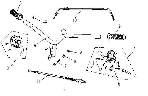 Pièces de direction AGM Ape50 marron