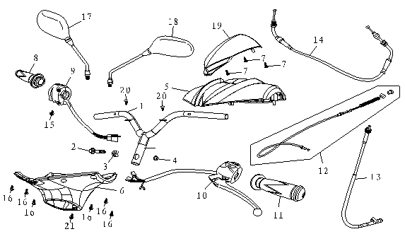 Pièces de direction AGM fox blue matt