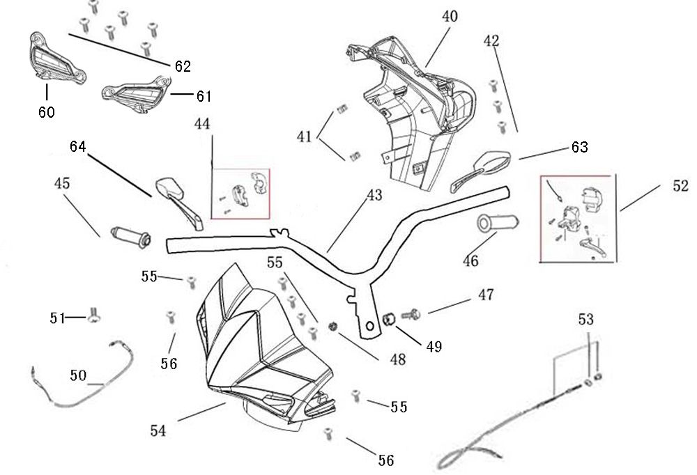 Pièces de direction AGM R8 anthracite mat mat