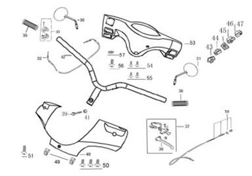 Pièces de direction Berini Sprint anthracite plat