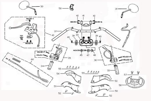 Pièces de direction China Joy noir