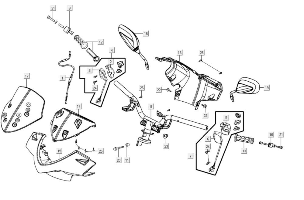 Pièces de direction Kymco Agility City 16 200i
