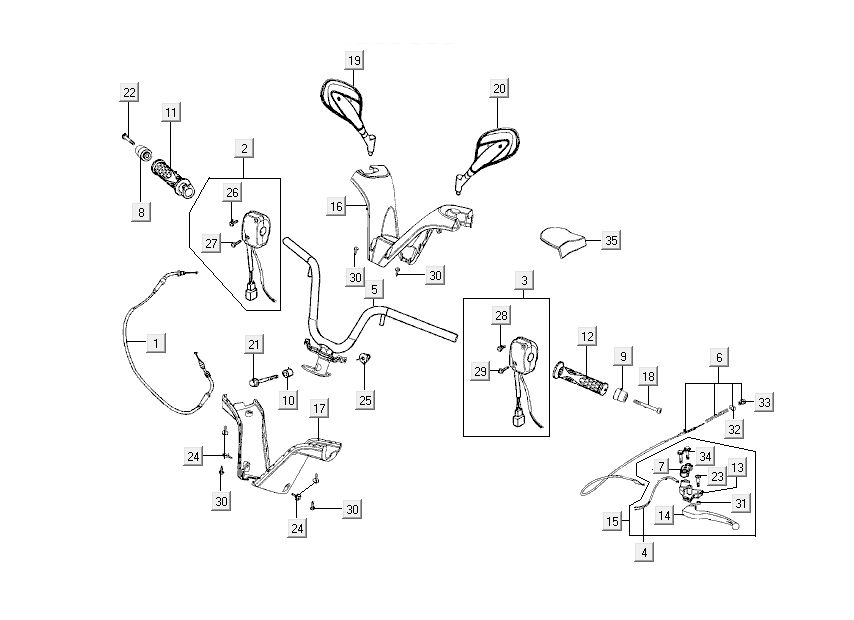 Pièces de direction Kymco New Dink 4-temps gold