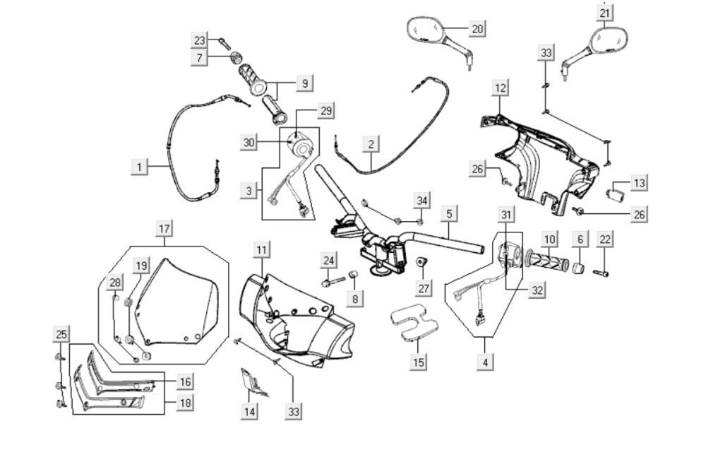 Pièces de direction Kymco People S 300i