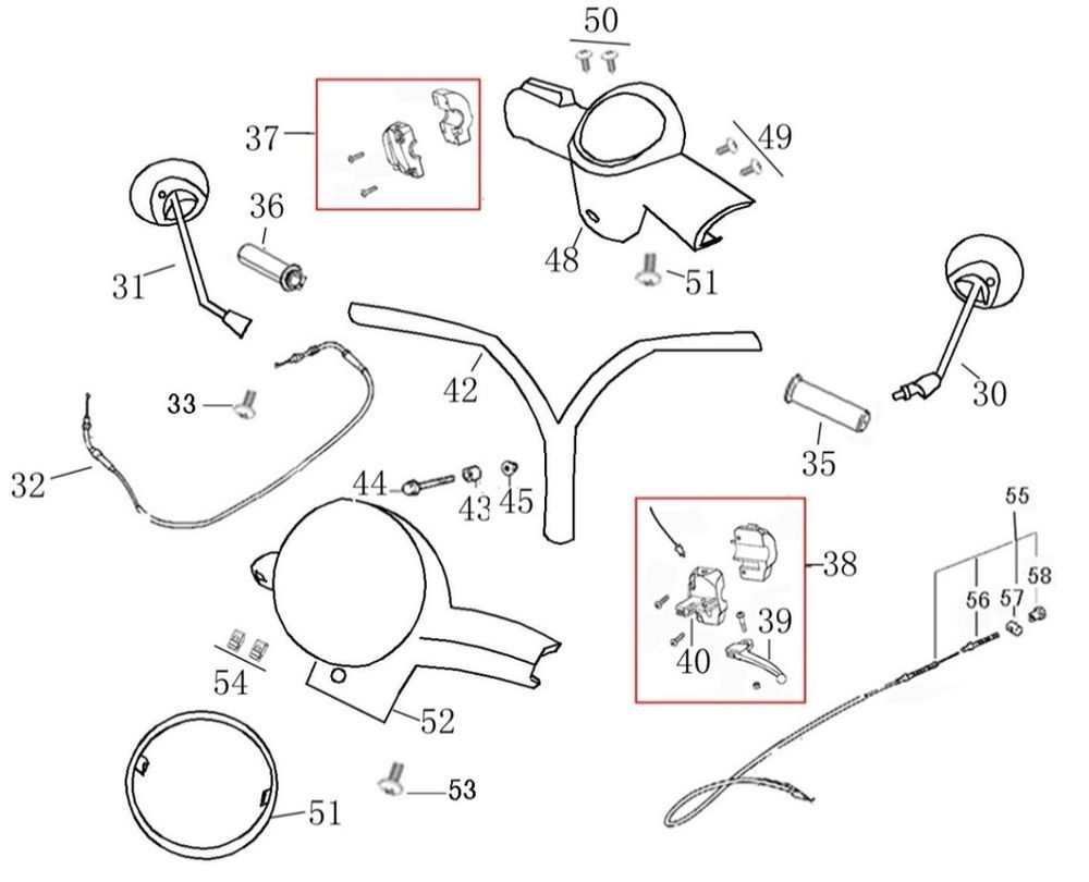 Pièces de direction Rover Riva II titane