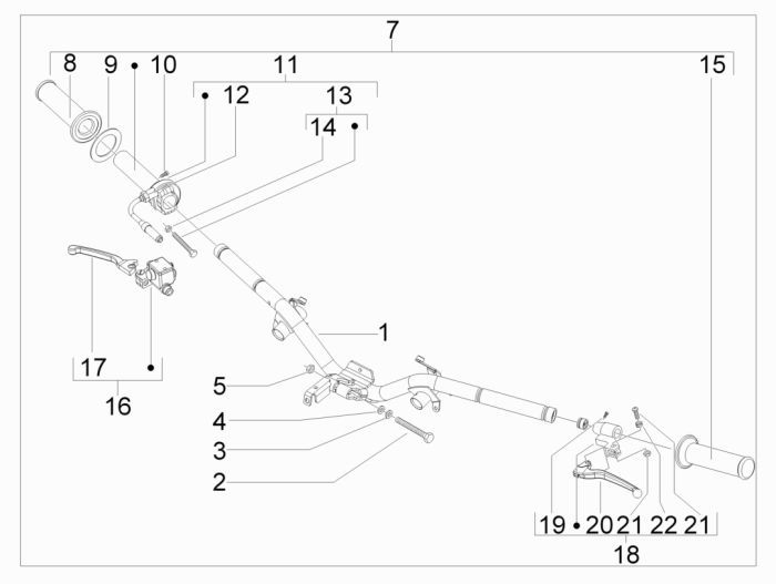 Pièces de direction 4 temps 4 soupapes Vespa S 45km