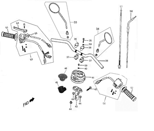 Pièces de direction Znen Snail black