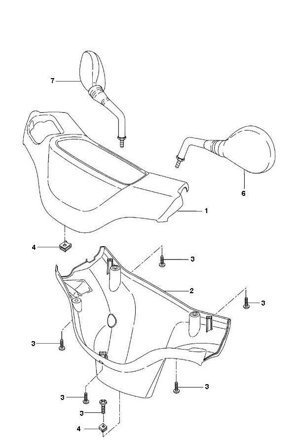Crémaillère de direction - Rétroviseurs Yamaha Bw's 2