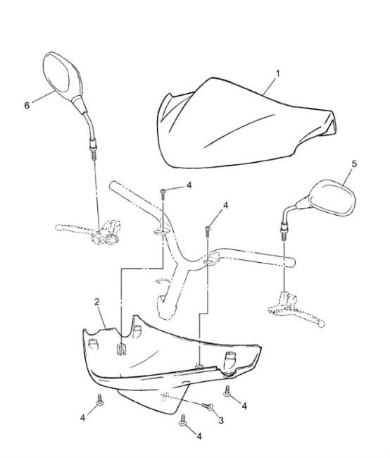 Crémaillère de direction - Rétroviseurs Yamaha Jog-R LC 2 temps