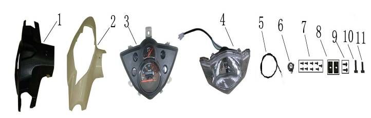 Compteur de guidon China Fly noir