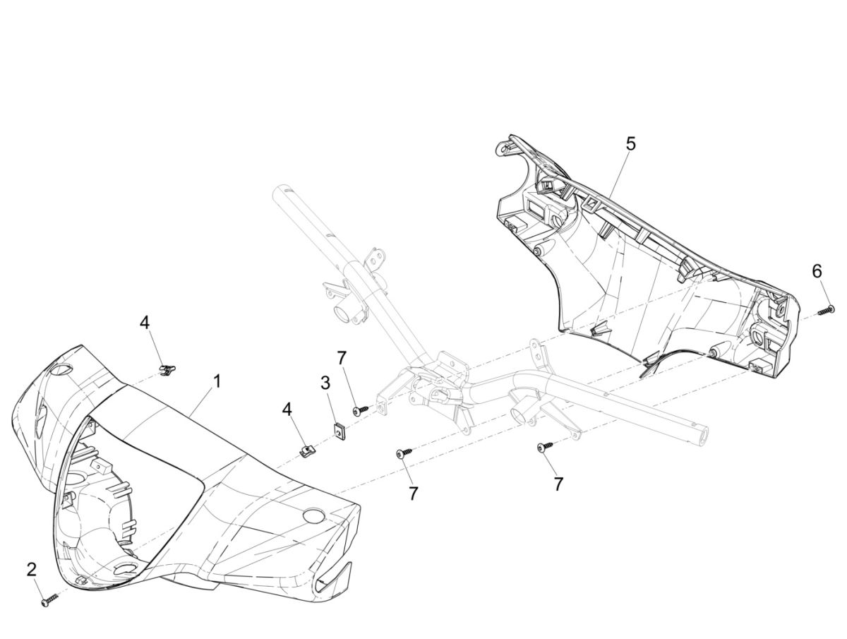 Couvre-volant ABS Liberty 125 IGET 4T 3V IE E4 2015 - 2019 (EMEA)