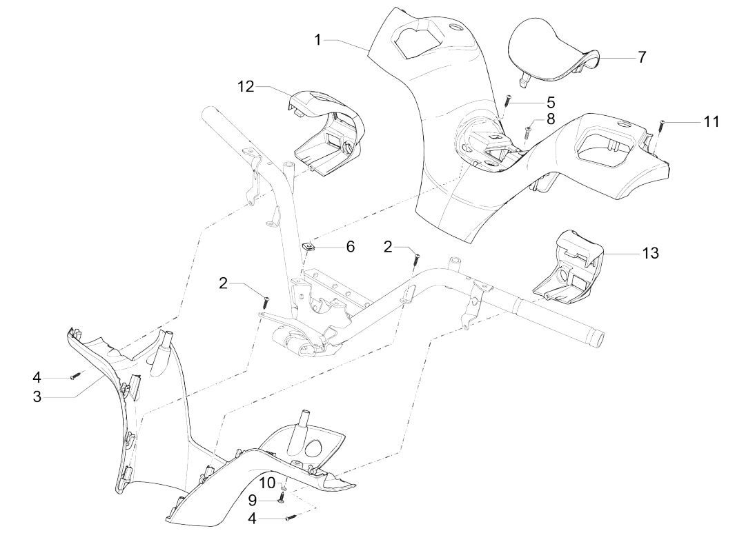 Couvre-volants Piaggio MP3 300 HPE/300 HPE SPORT E5 ABS 2020-2022 (EMEA)