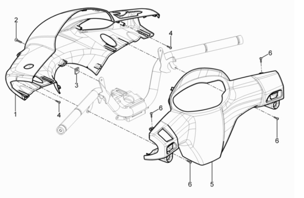 Housses de direction Euro 3 2011 pour Piaggio Typhoon 50 2 temps