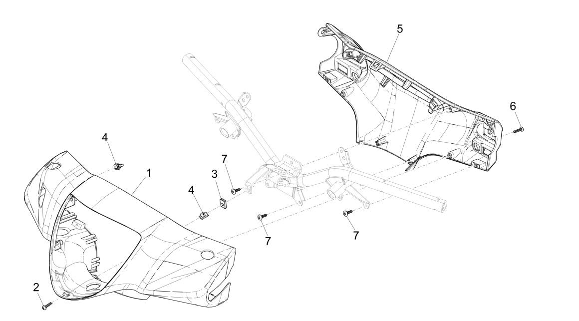 Couvre-volant Piaggio Liberty 125 4 temps 3V IE ABS (IGET Euro 5)
