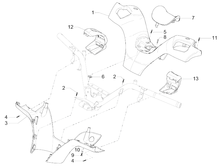 Couvre-volant Piaggio MP3 500 LT Business 2014-2016