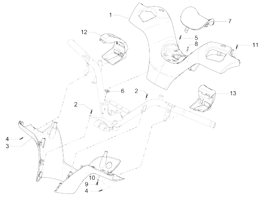 Couvre-volant MP3 500 LT Sport 2014-2016
