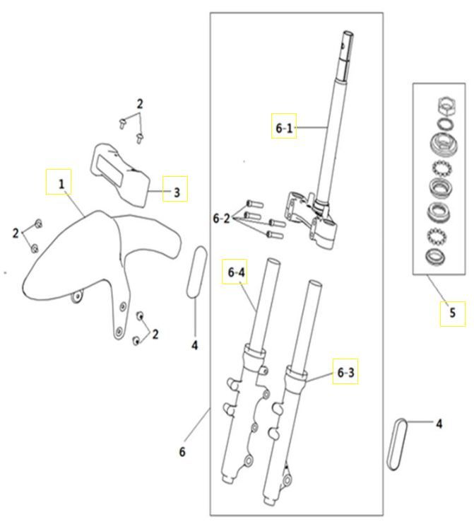 Pièce en T et garde-boue Goccia GEV2000