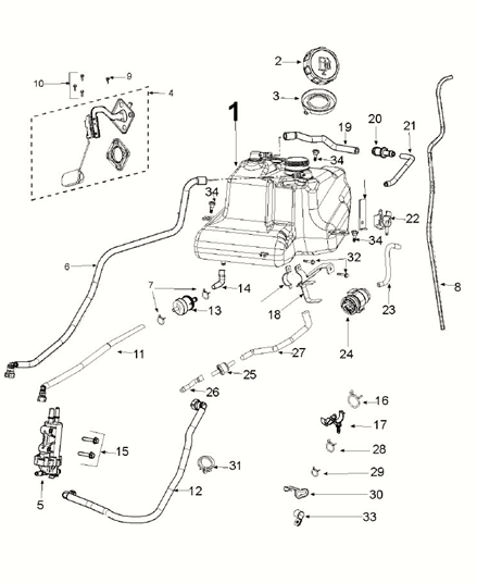 Réservoir d'essence - Pompe à essence - Peugeot Kisbee 4-takt Euro 5