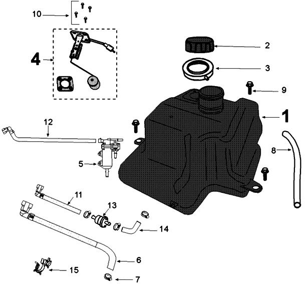 Réservoir et pompe Peugeot Kisbee euro4