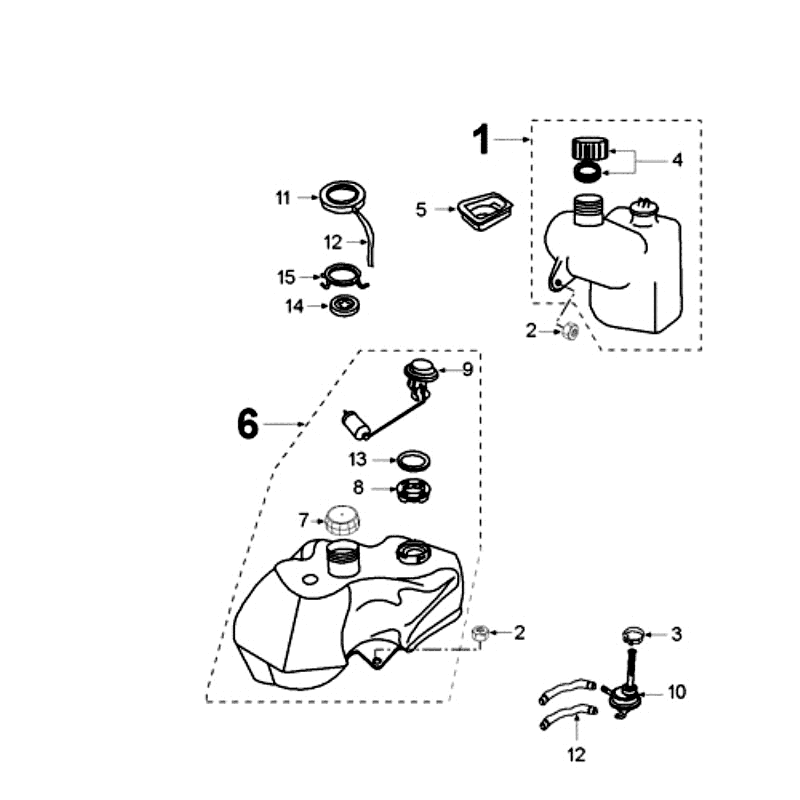 Réservoir avec faisceau de câbles Peugeot Elyseo noir